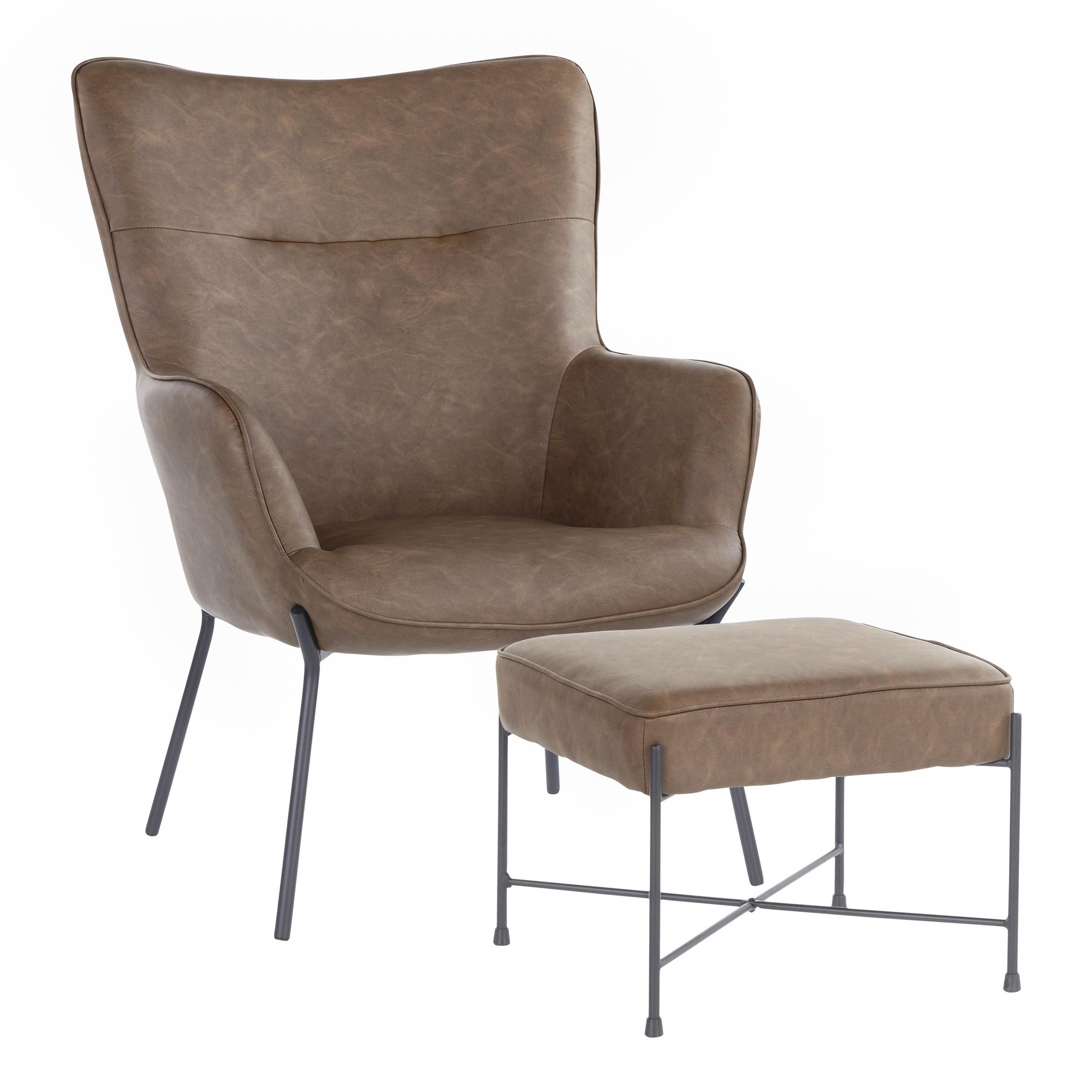 Izzy Lounge Chair Ottoman Set Lumisource Stylish Decor At Izzy Lounge Chair Ottoman Set